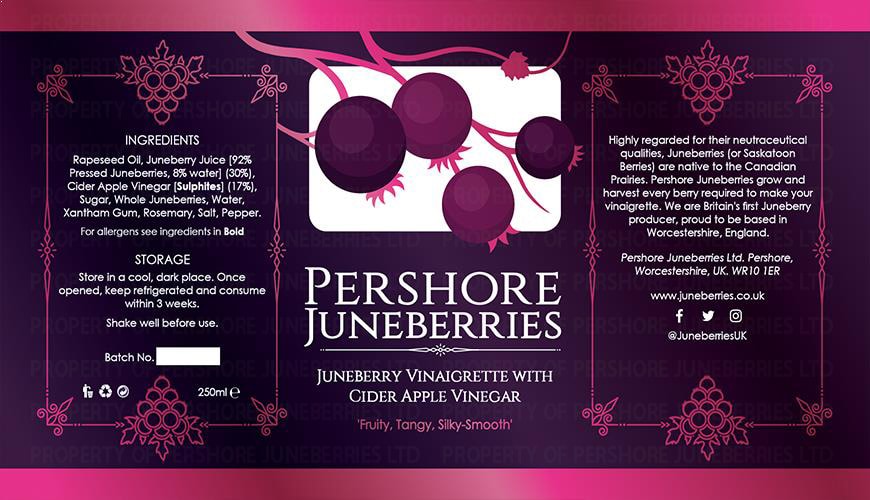 Pershore Juneberries - Labels