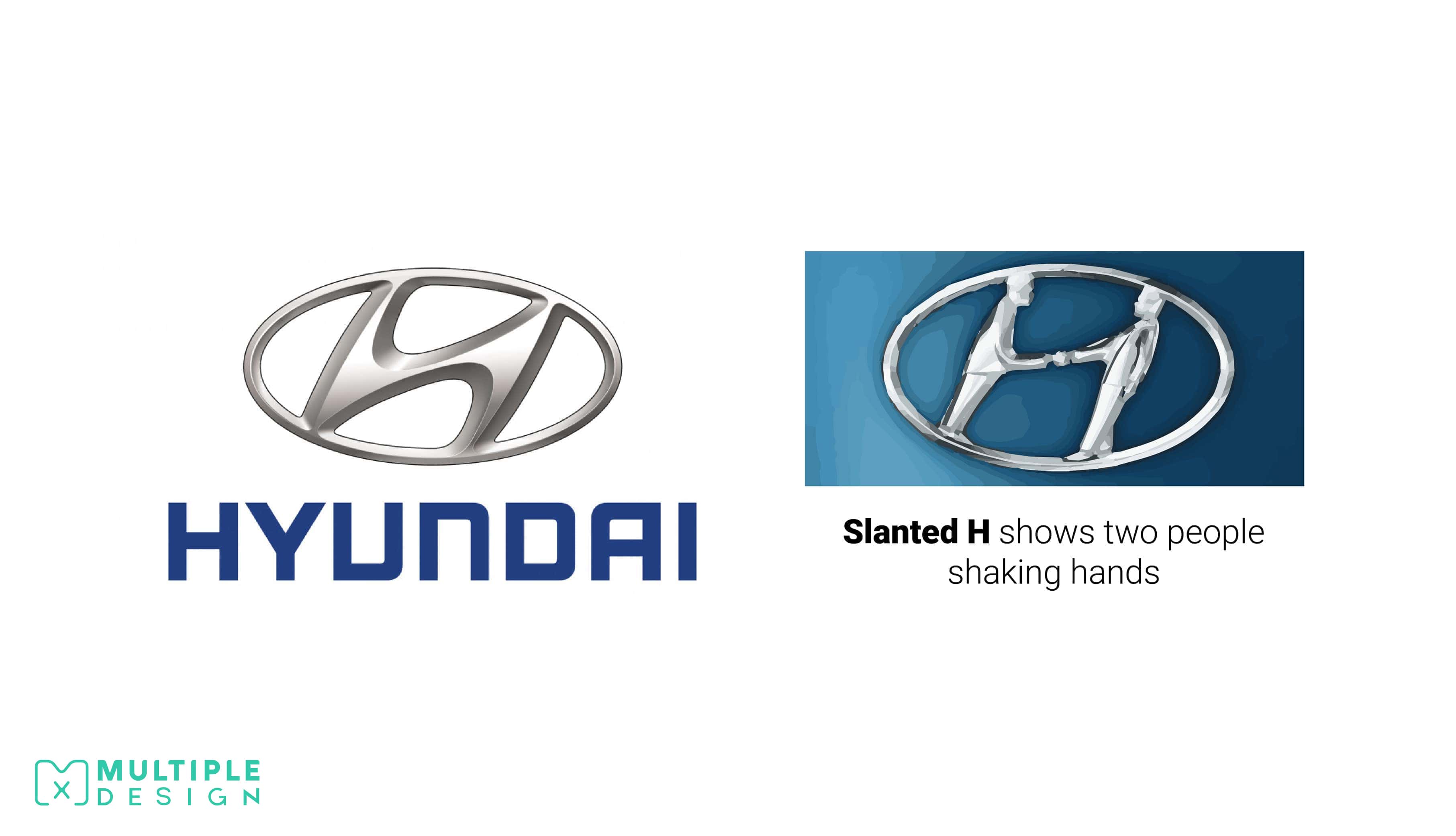 Hyundai logo shaking hands