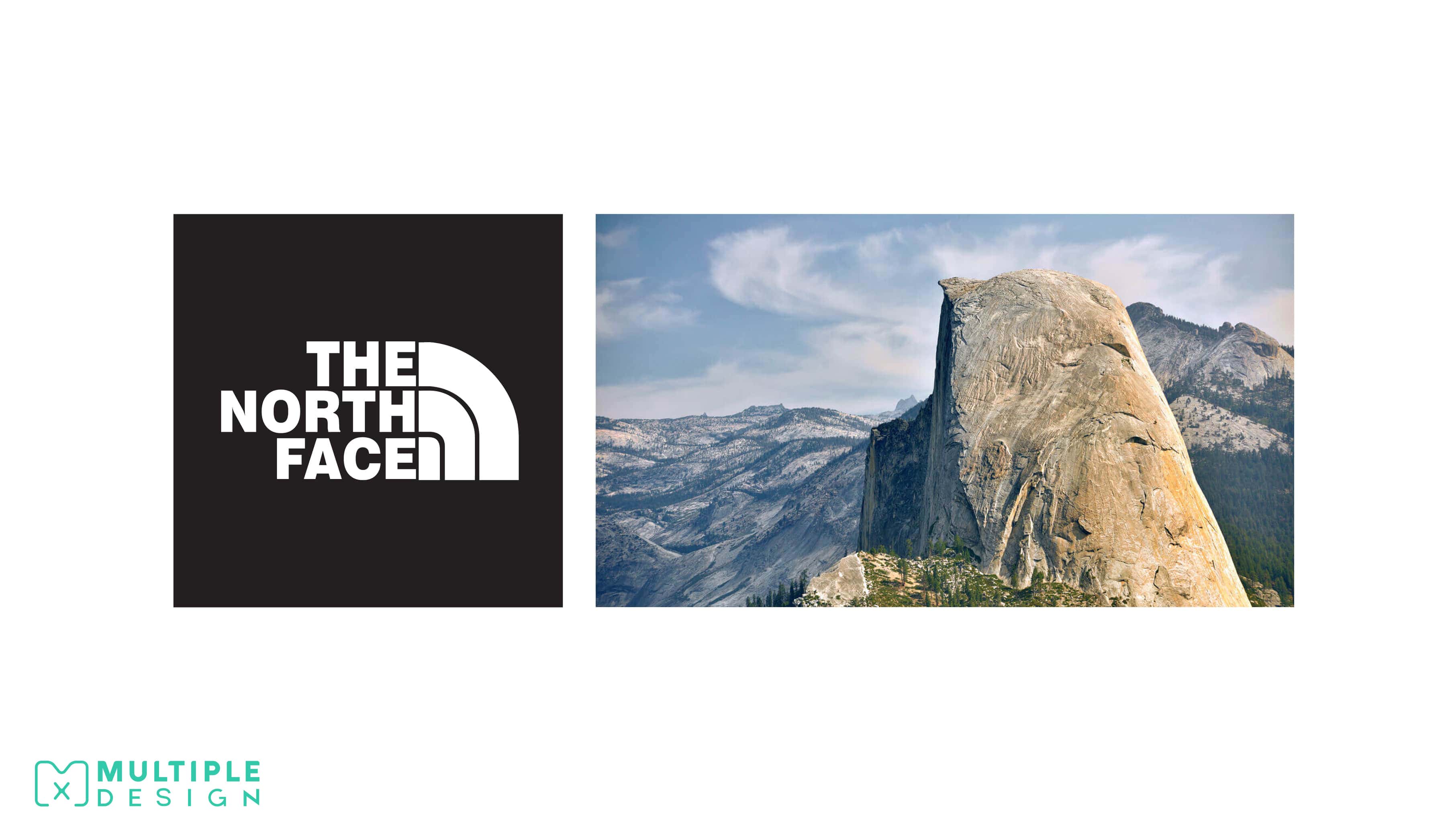 The North Face logo, Half Dome Rock Formation, Yosemite Nations Park