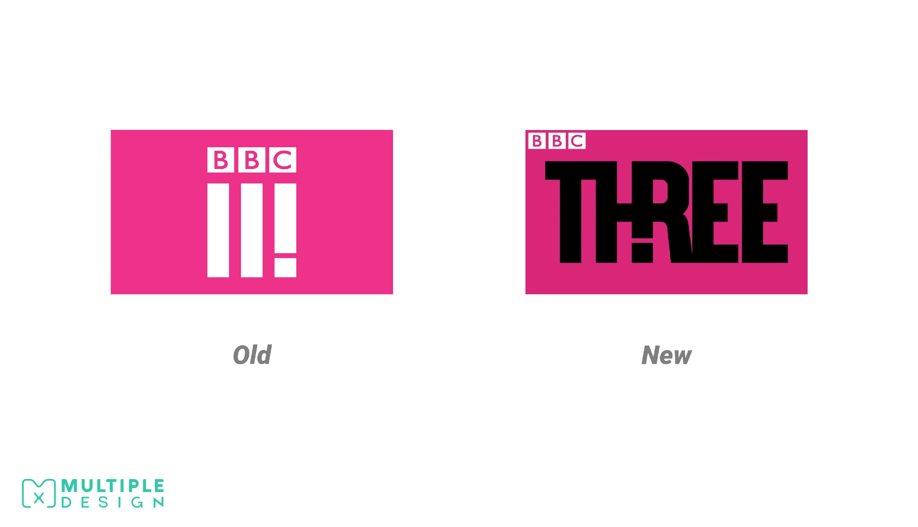 BBC Three Logo Rebrand New